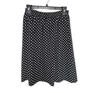 Vintage Bonworth Women's Medium Skirt Retro Black And White Polka Dot Rockabilly